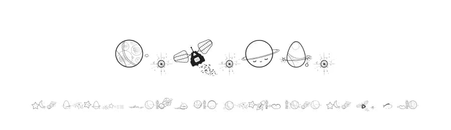 Galaxia by Maelle.K | Thomas Boucherie — Dingbats Font