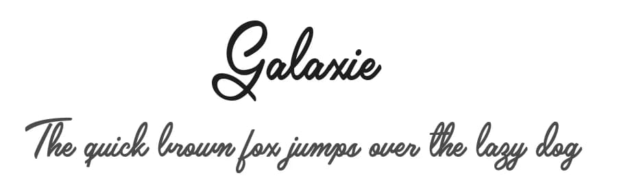 Galaxie by Billy Argel Fonts ® — Script Handwritten Font