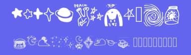 Galaxy Dingbats by unereverie — Dingbats Font — thumbnail 3