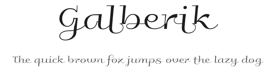 Galberik by gluk — Script Handwritten Font