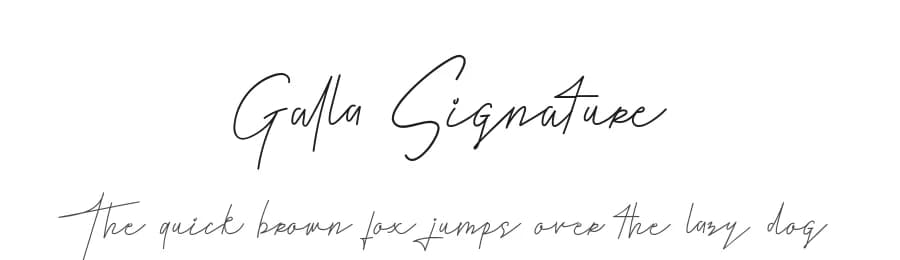 Galla Signature by Hasana Font — Script Handwritten Font