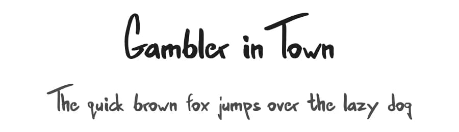 Gambler in Town by edvardaso — Script Handwritten Font