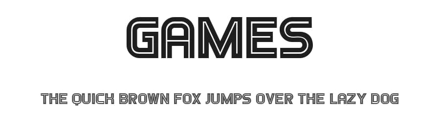 Games by Vladimir Nikolic — Sans Serif Font