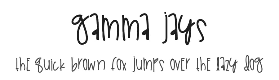 Gamma Jays by Des Gomez — Script Handwritten Font