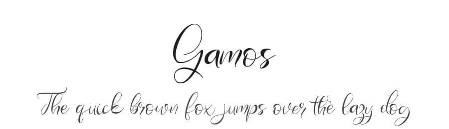 Gamos by Letterara — Script Handwritten Font