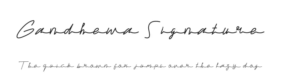 Gandhewa Signature by Nirmala Graphics — Script Handwritten Font