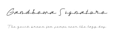Gandhewa Signature by Nirmala Graphics — Script Handwritten Font — thumbnail 1