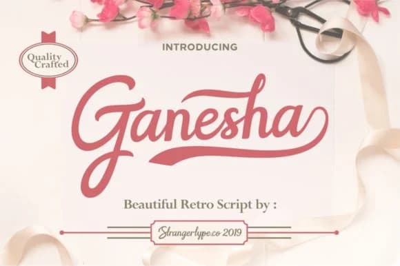 Ganesha Font by Strangertype — Script Handwritten Font