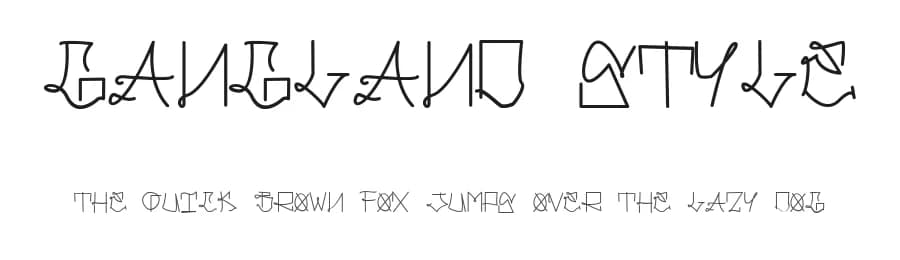 Gangland Style by CrazeCo.com.au — Script Handwritten Font
