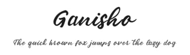 Ganisho by SheillaType — Script Handwritten Font — thumbnail 1