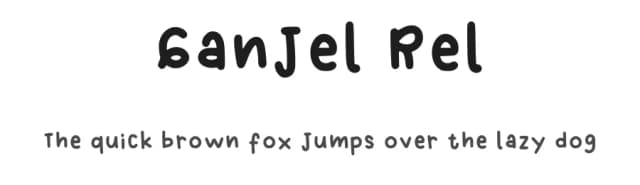 Ganjel Rel by marmwut — Script Handwritten Font