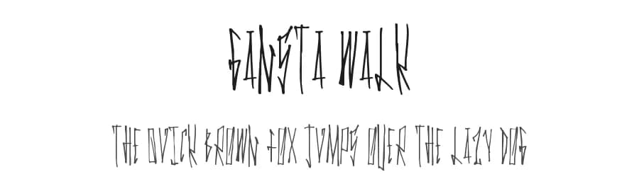 Gansta Walk by Xerographer Fonts — Script Handwritten Font