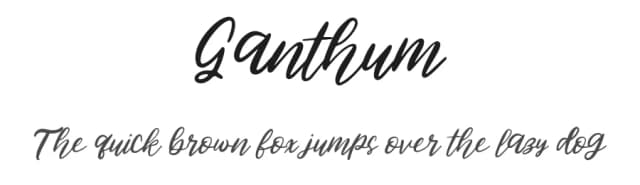 Ganthum by Pustudio — Script Handwritten Font