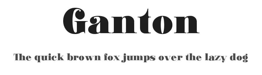 Ganton by Typesgal — Serif Font