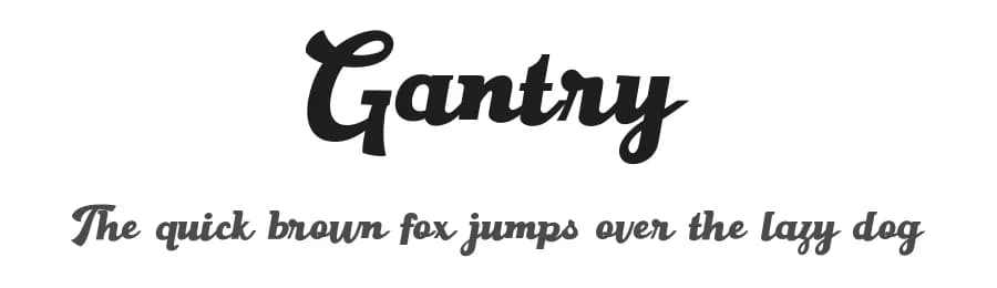 Gantry by Bearytype — Script Handwritten Font