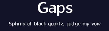 Gaps by Jacinto José de la Vega Vargas Llosa Ouh Yeah Viva Cervantes — Sans Serif Font — thumbnail 2