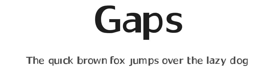 Gaps by Jacinto José de la Vega Vargas Llosa Ouh Yeah Viva Cervantes — Sans Serif Font