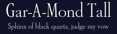 Gar-A-Mond Tall by Murat Yegul — Serif Font — thumbnail 2