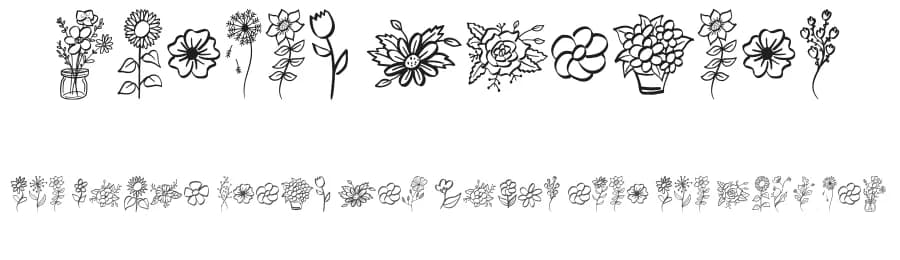 Garden Flowers by JSH creates — Dingbats Font