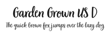 Garden Grown US D by Garden Grown Fonts — Script Handwritten Font — thumbnail 1