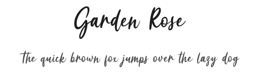 Garden Rose by Graphix Line Studio — Script Handwritten Font