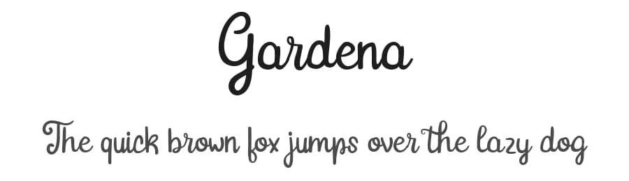 Gardena by Letter Jos — Script Handwritten Font