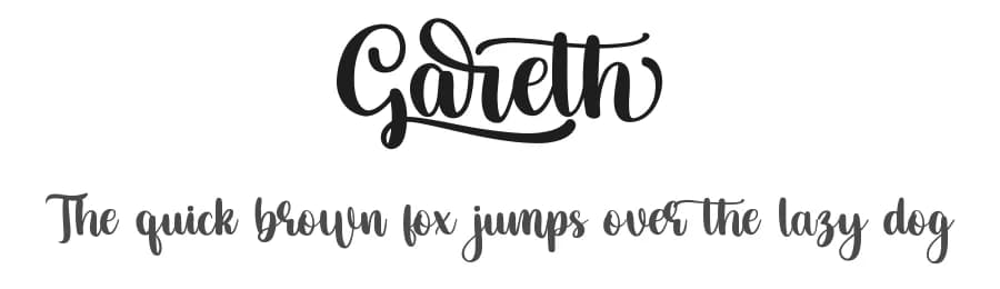 Gareth by Bearytype — Script Handwritten Font