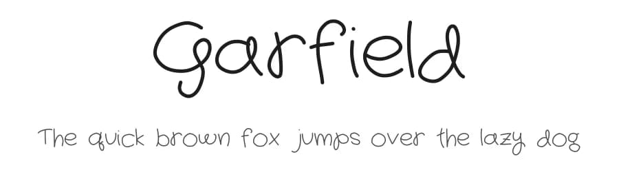 Garfield by Geronimo Font Studios — Script Handwritten Font