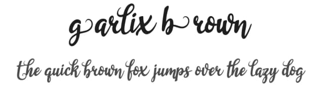 Garlix Brown by starinkbrush — Script Handwritten Font