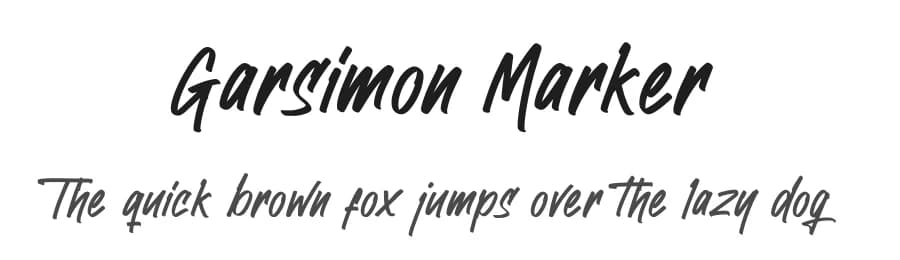 Garsimon Marker by Kotak Kuning Studio — Script Handwritten Font