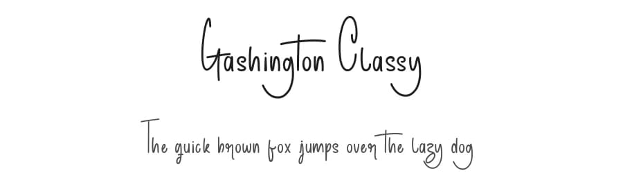 Gashington Classy by Halymunt Studio — Script Handwritten Font