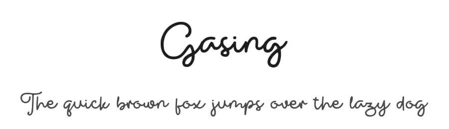 Gasing by Grontype — Script Handwritten Font — preview 1