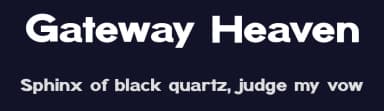 Gateway Heaven by Graphicxell — Sans Serif Font — thumbnail 2
