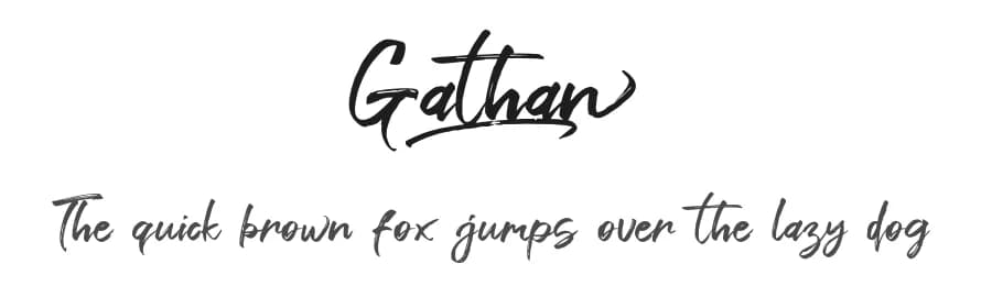 Gathan by Khurasan — Script Handwritten Font