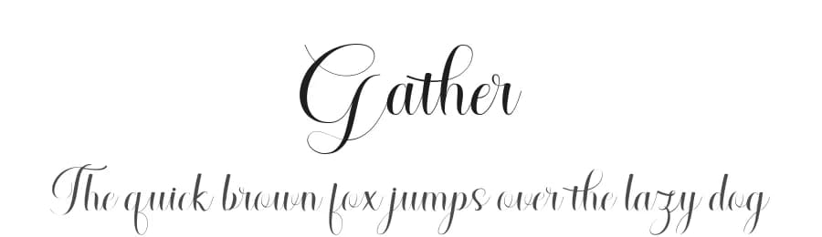 Gather by Mina Studio — Script Handwritten Font