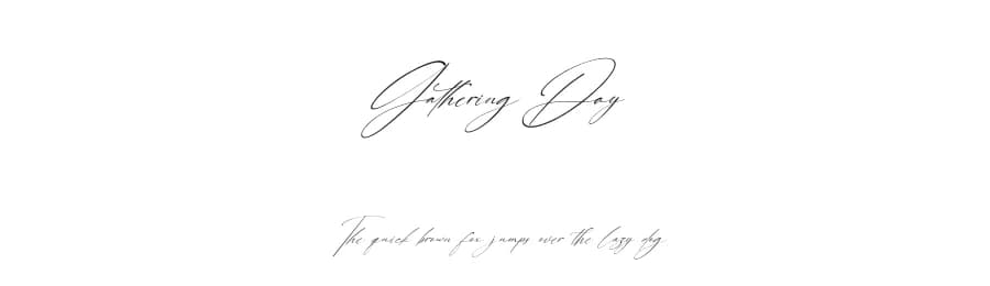Gathering Day by Kong Font — Script Handwritten Font
