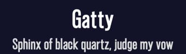 Gatty by Matt Chansky — Sans Serif Font — thumbnail 2