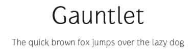 Gauntlet by Dimitri Castrique — Sans Serif Font — thumbnail 1