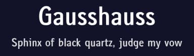 Gausshauss by Nils Merkel — Sans Serif Font — thumbnail 2