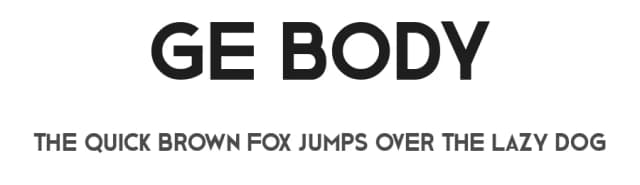 Ge Body by LJ Design Studios — Sans Serif Font