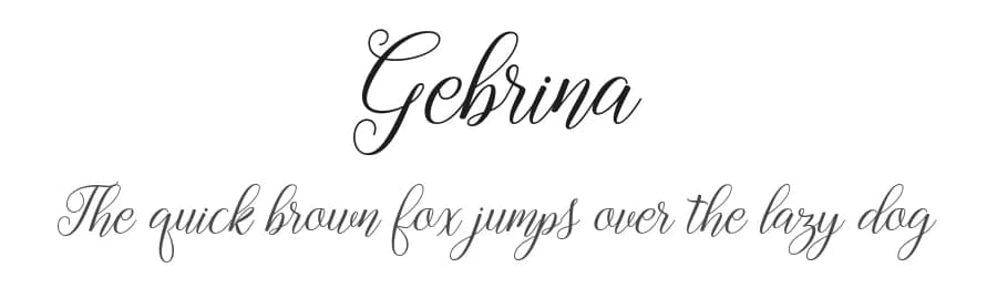 Gebrina by Mega Type — Script Handwritten Font