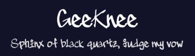 GeeKnee by Genie — Script Handwritten Font — thumbnail 2