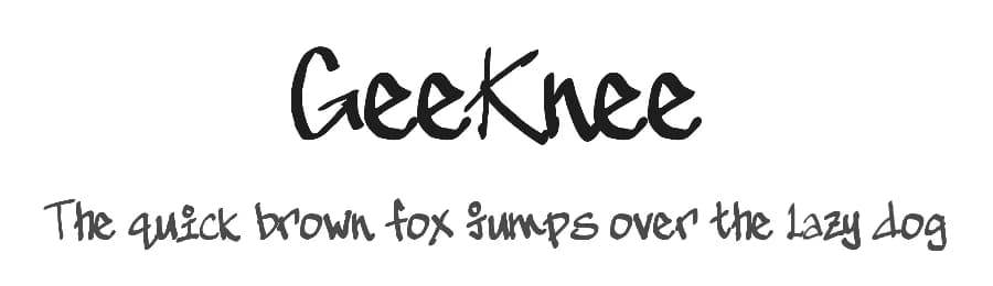 GeeKnee by Genie — Script Handwritten Font