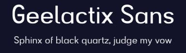 Geelactix Sans by Jordan Burrows — Sans Serif Font — thumbnail 2