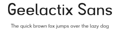 Geelactix Sans by Jordan Burrows — Sans Serif Font — thumbnail 1