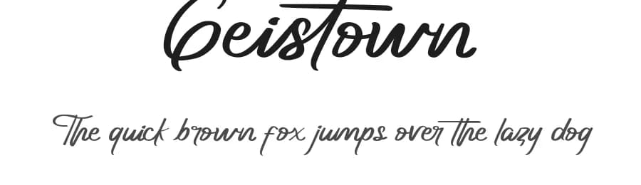 Geistown by Calligraphy Fonts — Script Handwritten Font