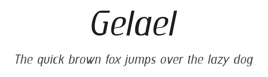 Gelael by Mocha Frappuccino — Sans Serif Font