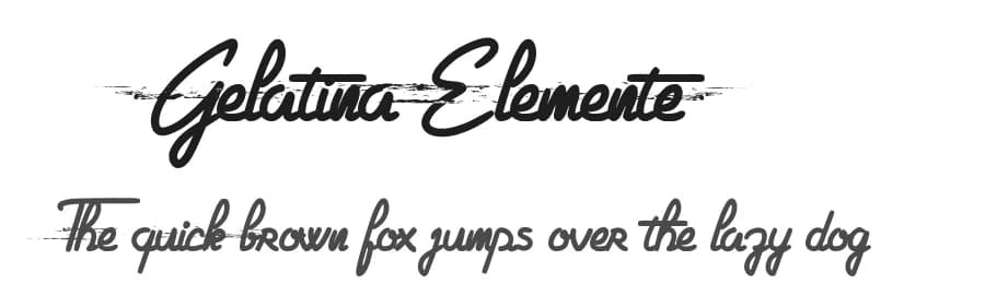 Gelatina Elemente by Maelle.K | Thomas Boucherie — Script Handwritten Font