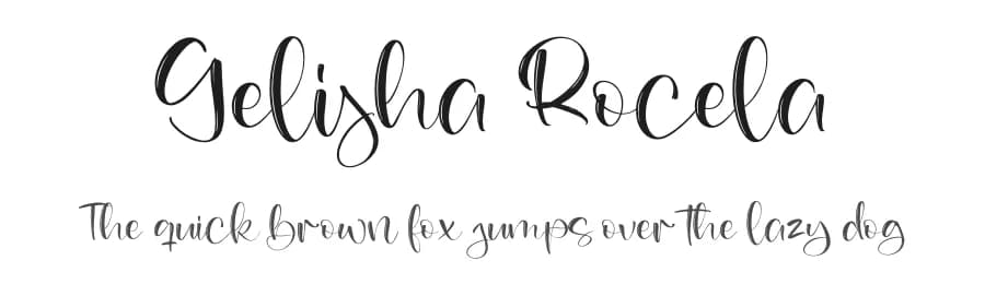 Gelisha Rocela by Perspectype Studio - Letterena.com — Script Handwritten Font