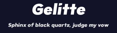 Gelitte by Faqih Fawaji — Sans Serif Font — thumbnail 2